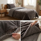Luxury Sherpa Fleece Quilt Cover with Ultra-Soft Plush Finish – Single Bed