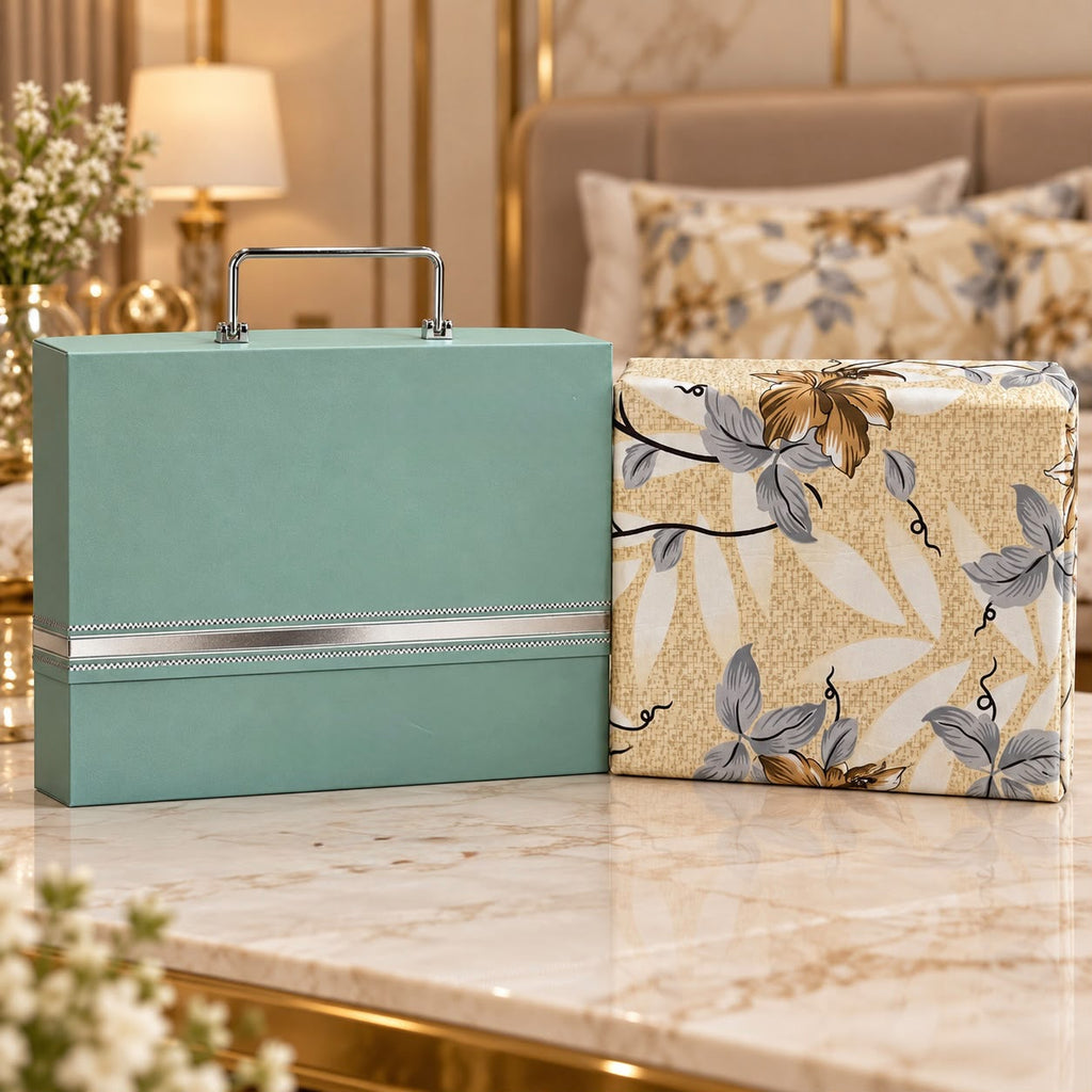 Premium Luxury Floral Bedsheet Gift Box – 3