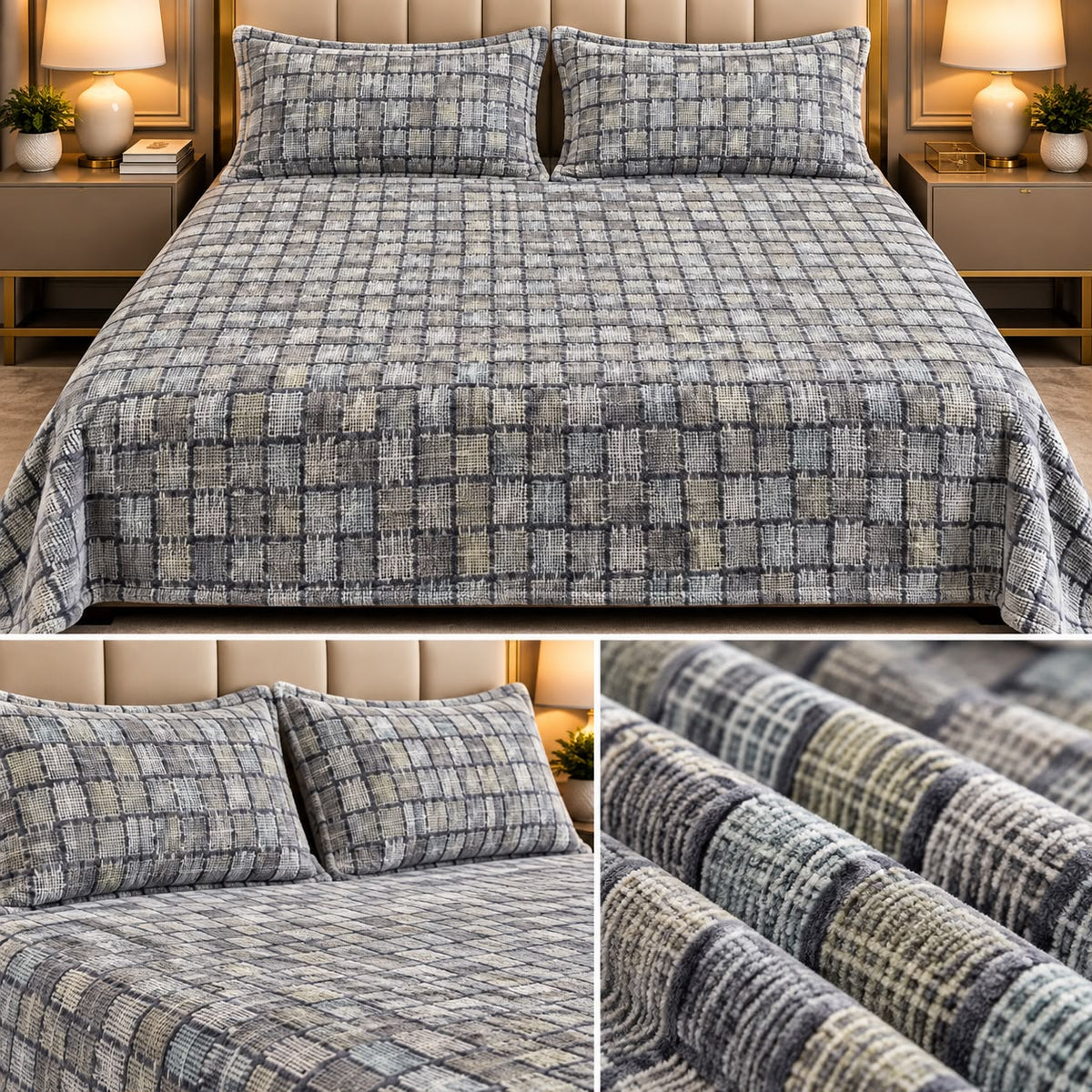 Senorita Luxe Winter Bedsheet Set – King Size 3 Pcs | Ultra-Soft Warm