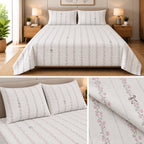 Blush Petal Cotton Bedsheet Set – King Size 3 Pcs Soft Like Butter