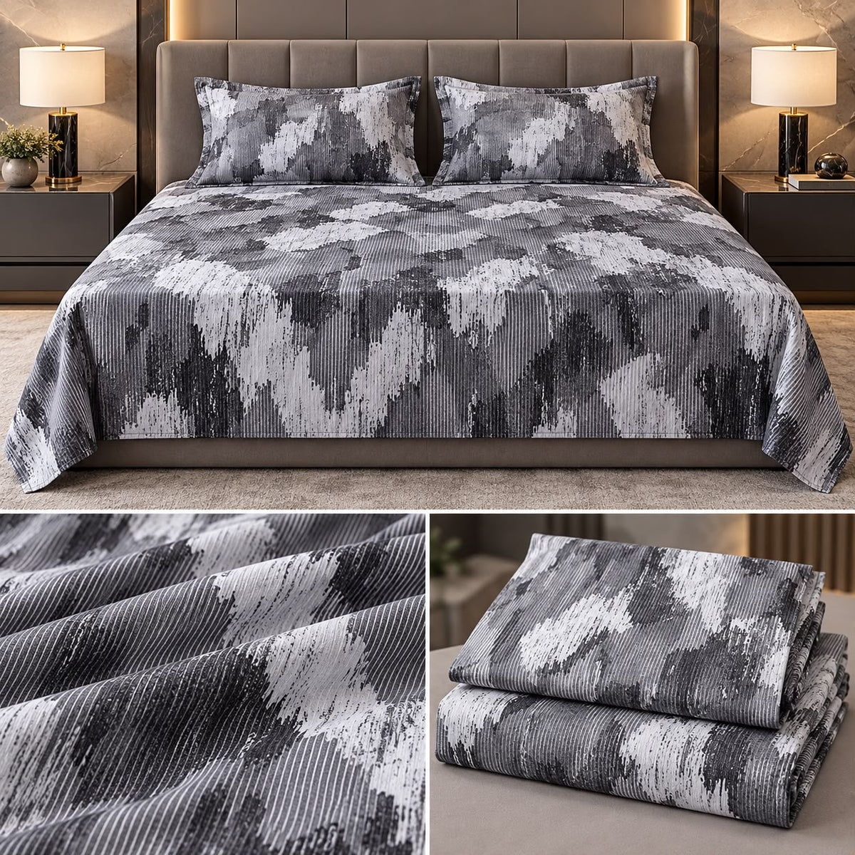 Jumbo Bedsheet 120 by 120 Inch | Super King Size Product Code :- 55B108RKEH