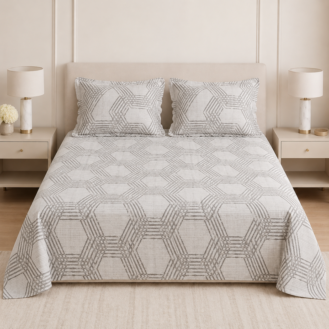 Jumbo Bedsheet – 120 x 120 Inches | Super King Size Product Code :- 55B108RKEH