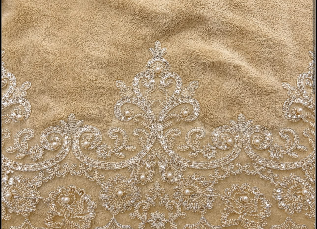 Premium Wedding Towel Set of 4 – Designer Embroidered Bath & Hand Towels | Product Code :- 55B155RKEH