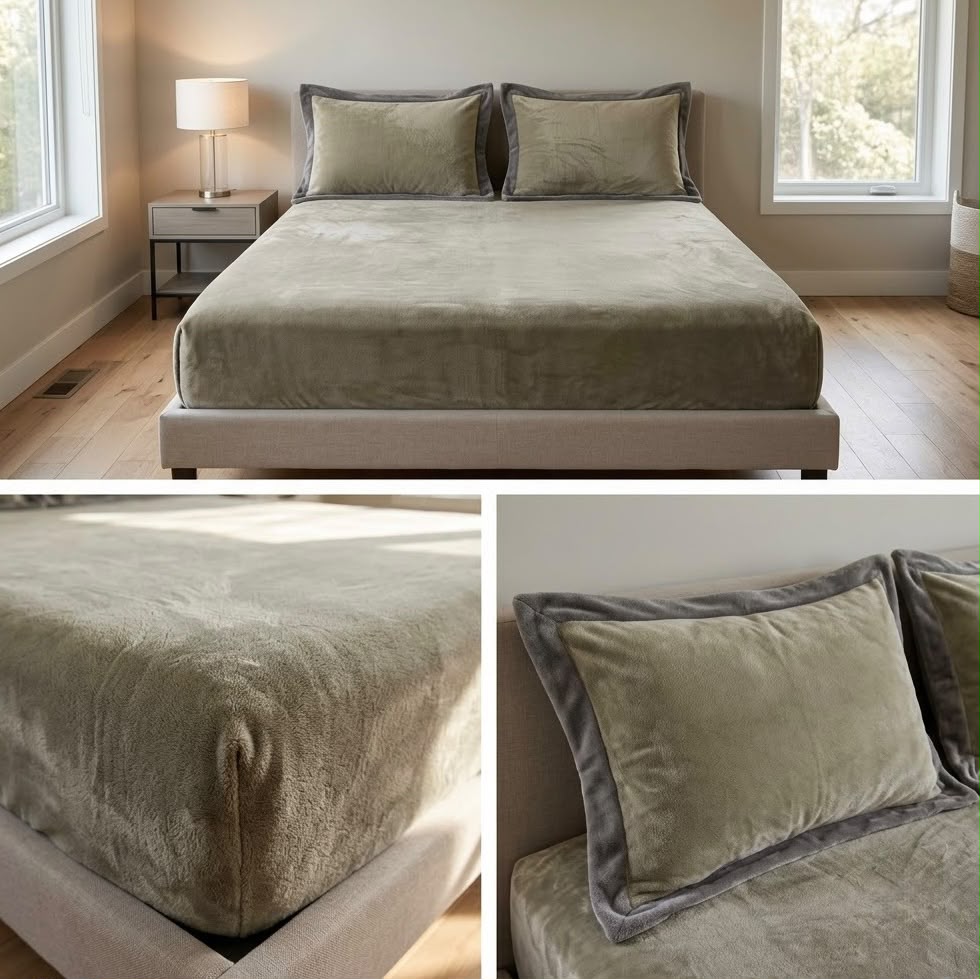 Milky Soft Fitted Winter Bedsheet Set 700 GSM  – King Size