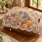 Embroidered Fruit Basket Cover