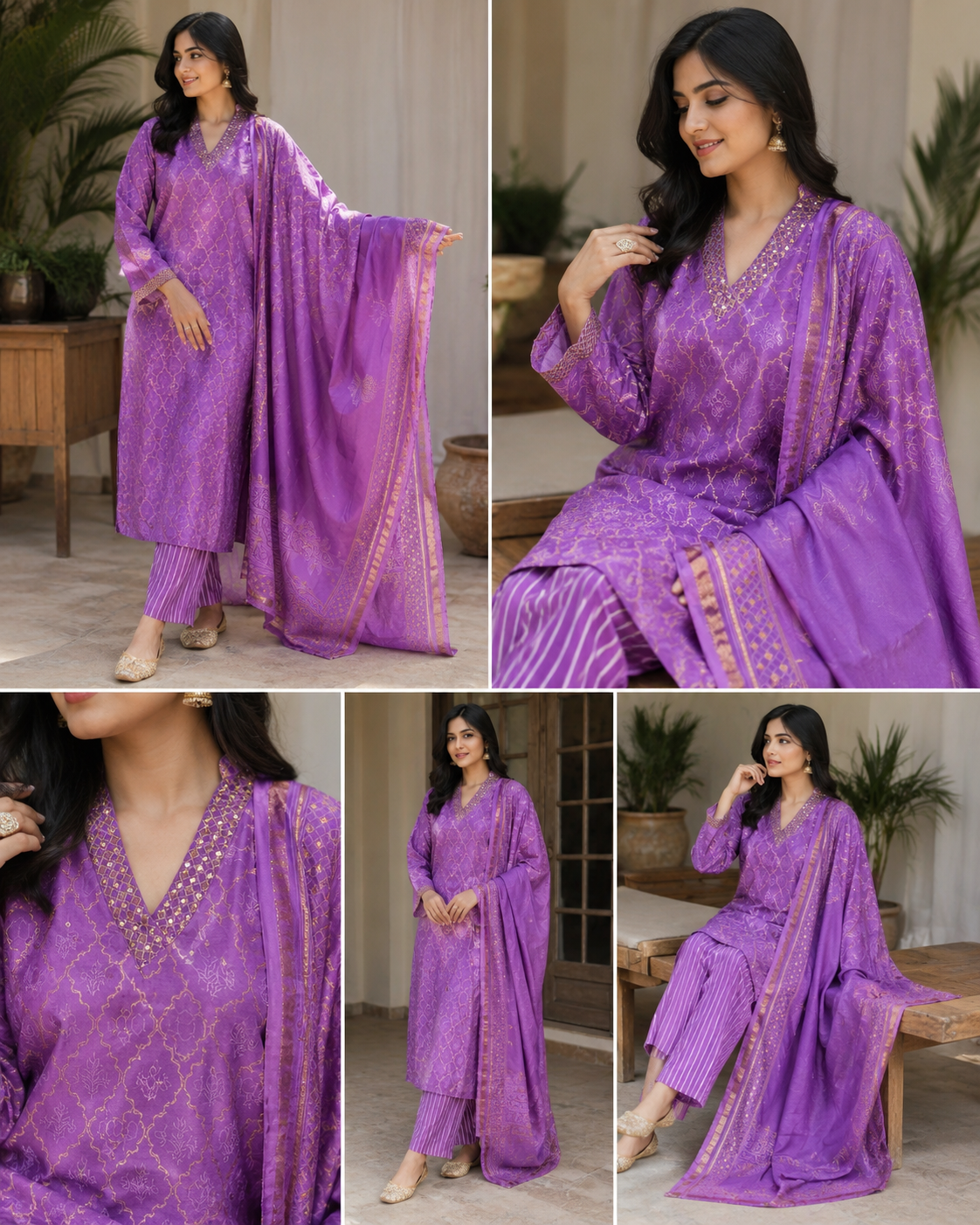 Lavanya 3-Piece Stitched Suit 💜