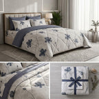 Super Soft 4 Pcs Premium Ribbed Cotton Comforter Set - King Size Product Code :- 55B195RKEH