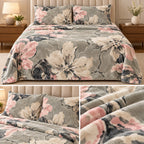 Ultra Soft Printed Winter Bedsheet Set – King Size 3 Pcs | Luxury Plush Warm Bedsheet
