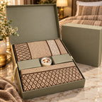 Premium Luxury Bedsheet Gift Box – 3 Piece King Size Bedsheet Set with Perfumed Candle