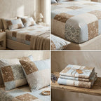Elegance 100% Cotton King Size Fitted Bedsheet Set – 3 Pcs