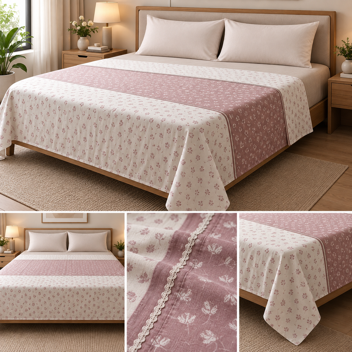 Double Muslin Reversible Dohar – 300 Thread Count | Premium Summer Comfort Product Code :- 55B149RKEH