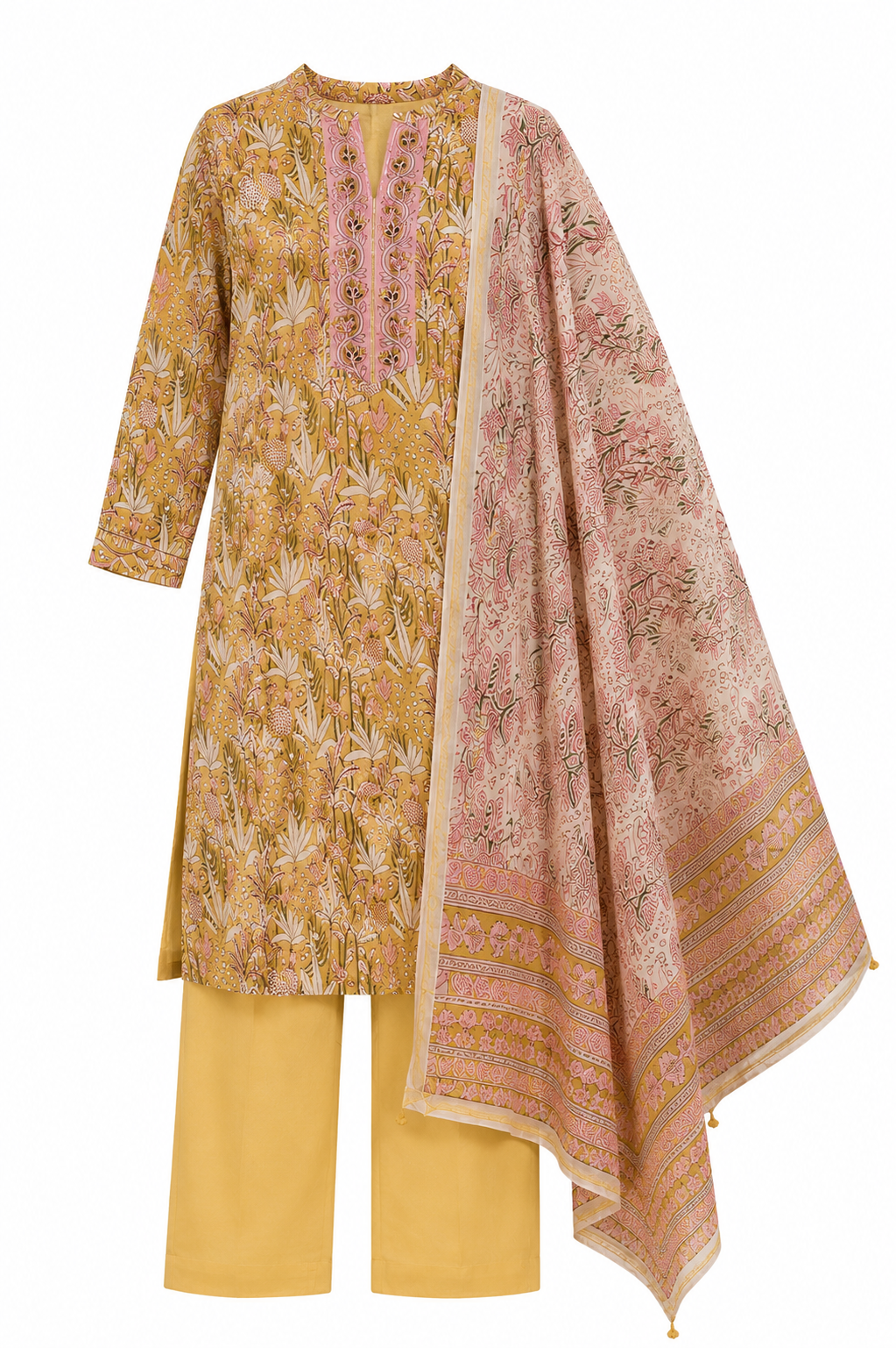 🌻 Gulbahar 3-Piece Stitched Suit 💐