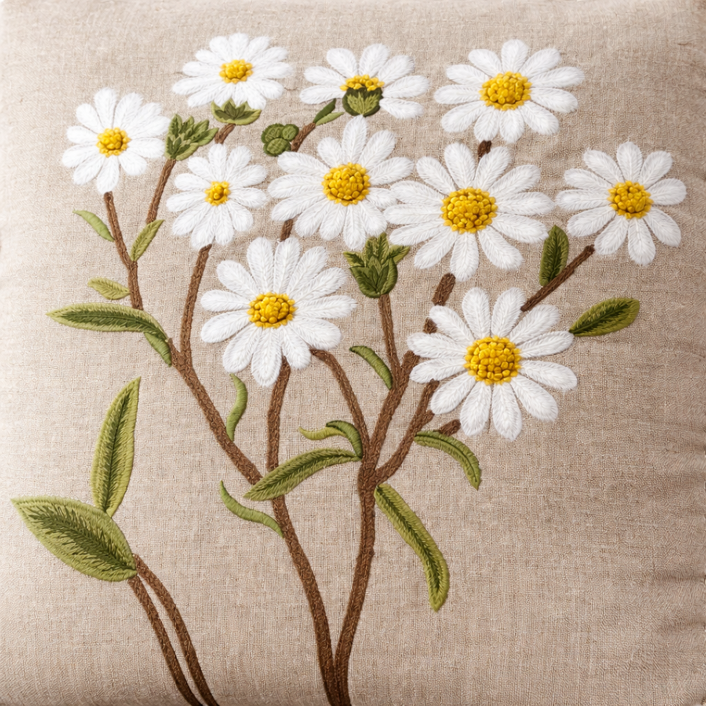 Hand Embroidered Cushion Covers – 20 x 20 Inch (Cotton Base)