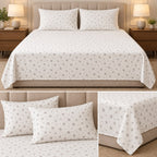 Blush Petal Cotton Bedsheet Set – King Size 3 Pcs Soft Like Butter