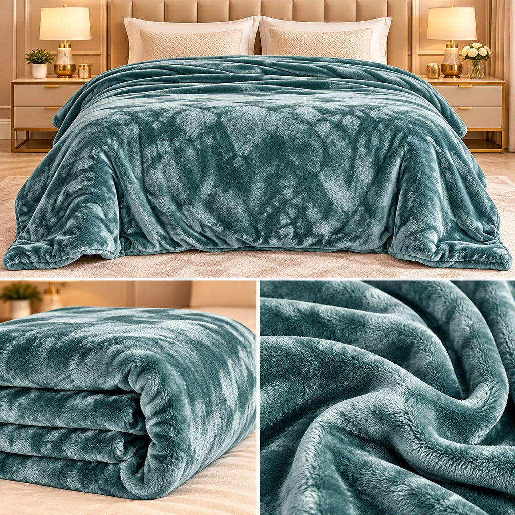 Luxe Solid Velvet Winter Blanket – Ultra-Soft Plush Warm Blanket for Double Bed