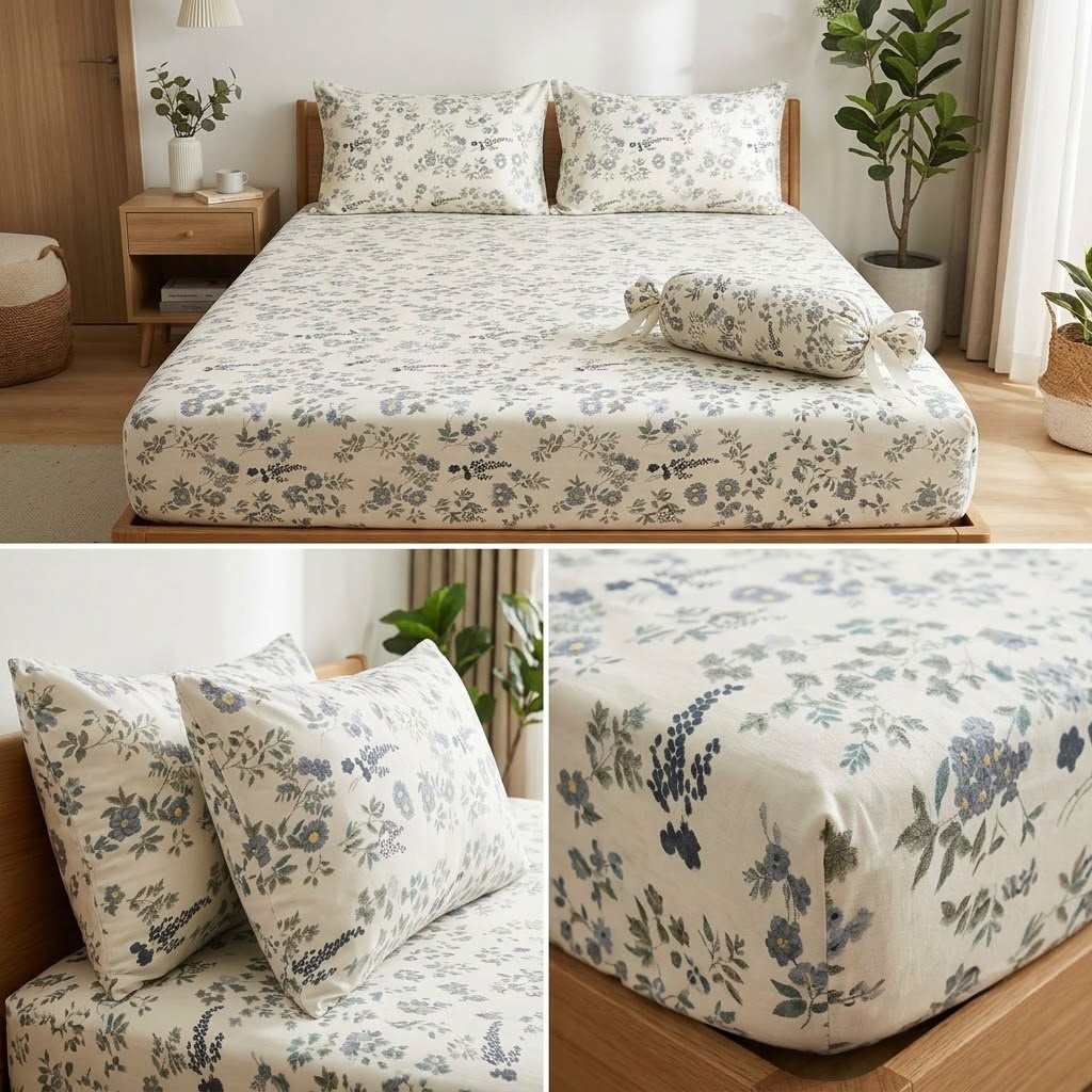 English Flowers Candy Pack Jumbo Size Fitted Bedsheet Set – Jumbo Size