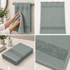 Luxe Waffle Terry Cotton Hand Towel – 40 × 60 CM | Textured Everyday Towel
