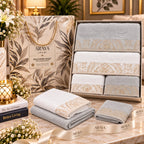 Cloudelle Luxe Bath Towel Gift Set – 4 Pcs