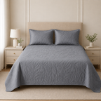 Embossed Quilted Bedcover Set – 3 Piece (King Size 100 × 108 Inches) Product Code :- 55B325RKEH