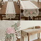 Premium Floral Lace Turkish Table Runner (70 x 16 Inches)