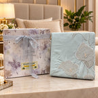 Moonlit Calla Luxe Embroidered Gift Box Bedsheet Set – 3 Pcs