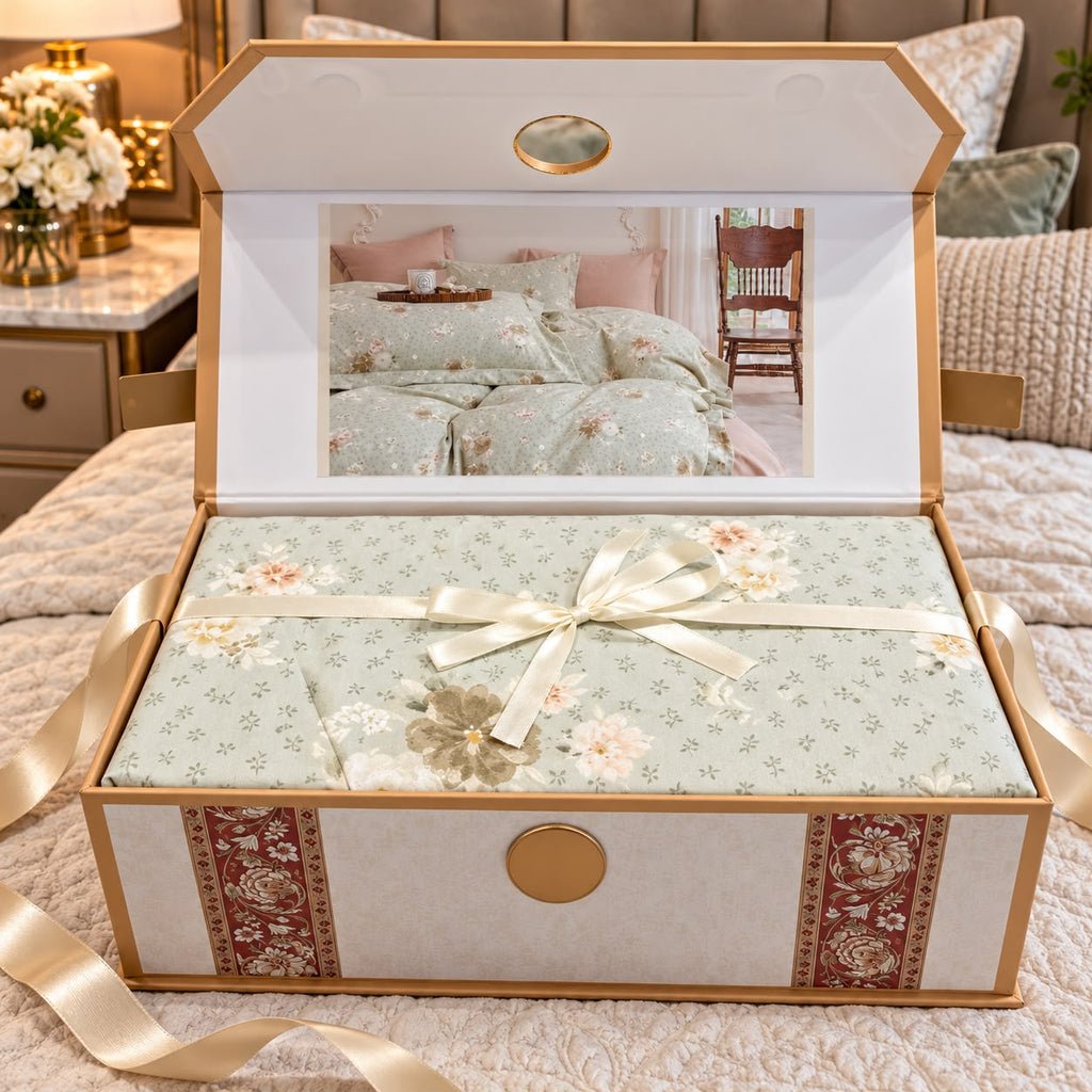 Premium Elia Luxury Bedsheet Gift Box – 3 Piece King Size Bedsheet Set