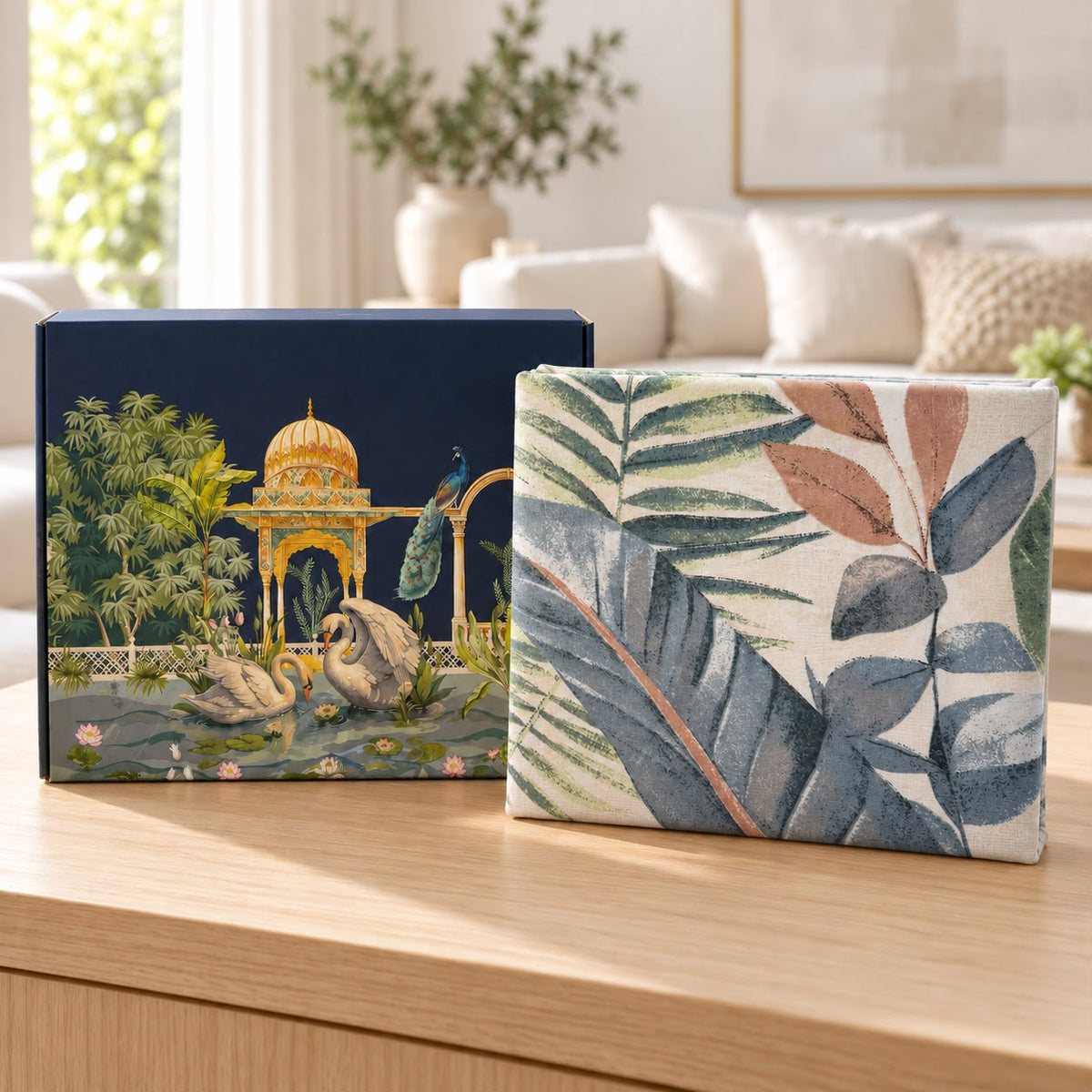 Luxury Botanical Printed Bedsheet Gift Box – Premium 3 Pcs Set