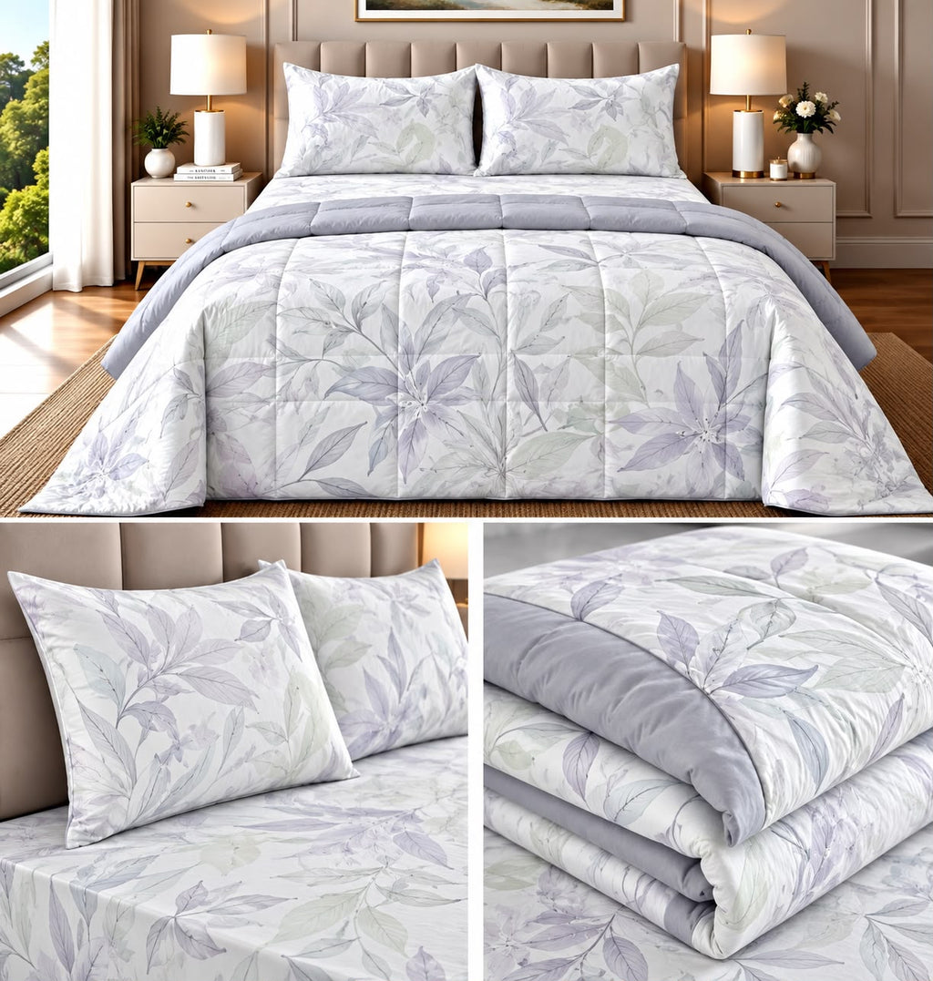 Bliss Floral 4 Pcs King Size Comforter Set – 100% Cotton