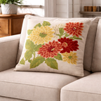 Hand Embroidered Cushion Covers – 20 x 20 Inch (Cotton Base)
