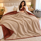 Plain Japanese Blanket – King Size | Reversible Soft & Cosy Dual-Tone Comfort