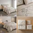 Super Soft 4 Pcs Premium Ribbed Cotton Comforter Set - King Size Product Code :- 55B195RKEH
