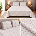 English Meadow Lace Cotton Bedsheet Set – King Size 3 Pcs