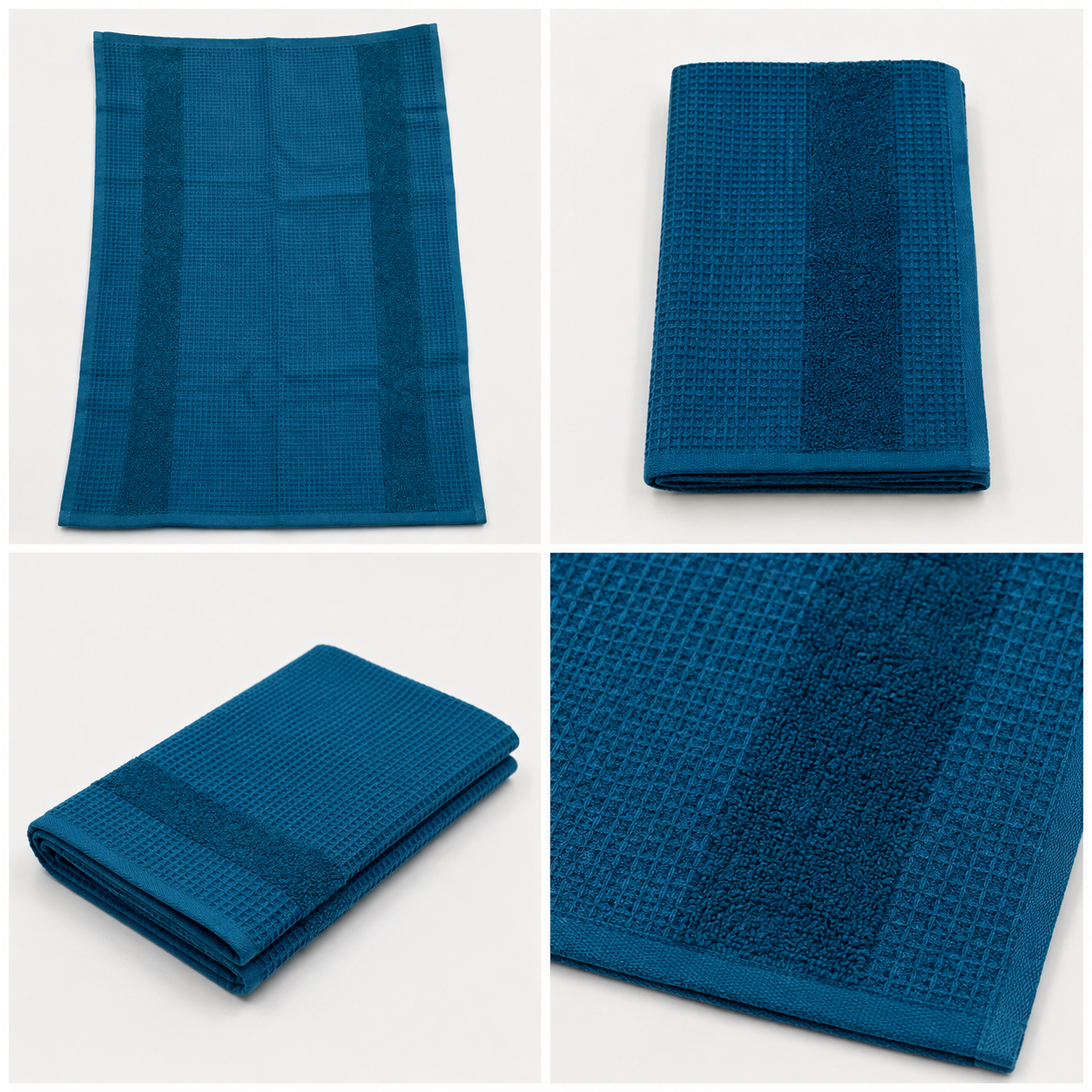 Luxe Waffle Terry Cotton Hand Towel – 40 × 60 CM | Textured Everyday Towel