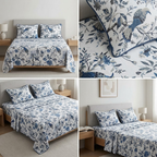 Premium Pure Cotton Bedsheet 90 × 108 Inches (7*9 Feet) Quilted Pillow Covers Product Code :- 55B75RKEH