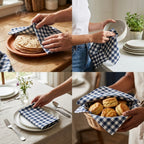 Premium Multipurpose Kitchen Towel Set – Roti Wrap, Dining & Cleaning Napkins – 6 Pcs - 16 X 16