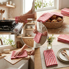 Premium Multipurpose Kitchen Towel Set – Roti Wrap, Dining & Cleaning Napkins – 6 Pcs - 16 X 16