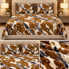 Ultra Soft Velvet Winter Bedsheet Set – Double Bed 3 Pcs