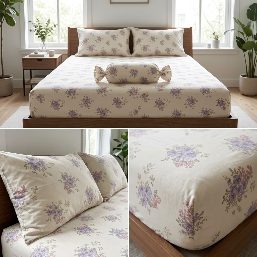 English Flowers Candy Pack Jumbo Size Fitted Bedsheet Set – Jumbo Size