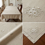 Imperial Threads Embroidered Dining Table Cover – 6 Seater (60 x 90 Inch)