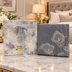 Moonlit Calla Luxe Embroidered Gift Box Bedsheet Set – 3 Pcs