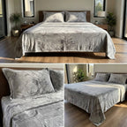 Botanical Floral Winter Bedsheet Set – Ultra Soft & Cozy King Size (3 Pcs)