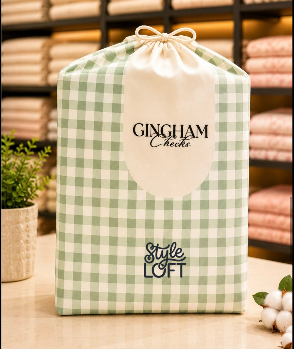 English Gingham Checks Bedsheet | King Size