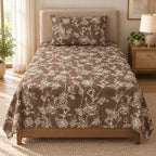 Printed Single Bedsheet Set – 2 Pcs (1 Bedsheet + 1 Pillow Cover) 100 % Pure Cotton