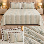 English Floral Lace Bedsheet Set – King Size 3 Pcs | Product Code :- 55B128RKEH