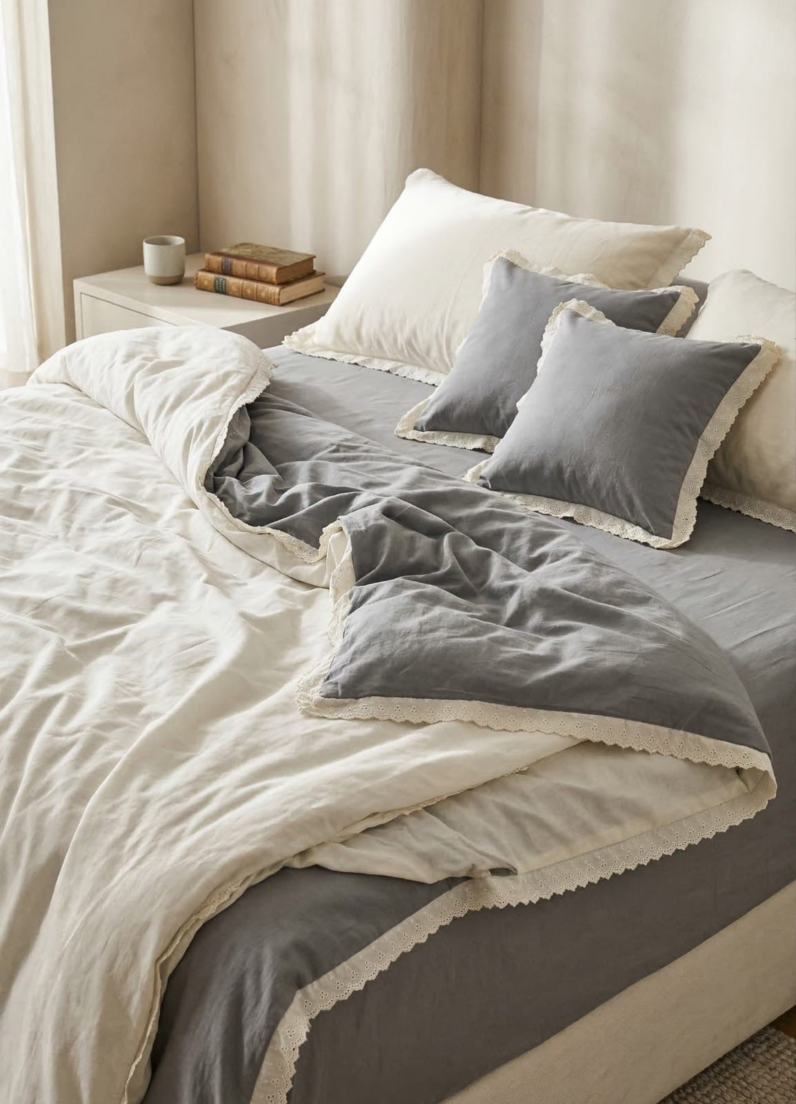Luxury 6 Pcs Plain AC Comforter SET