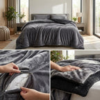 Premium Sherpa Fleece Quilt Cover with Luxurious Velvet-Soft Finish – Double Bed
