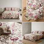 Premium Pure Cotton Bedsheet 90 × 108 Inches (7*9 Feet) Quilted Pillow Covers Product Code :- 55B75RKEH