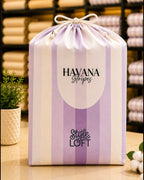 Thick Cotton Havana Stripes Bedsheet Set | King Size