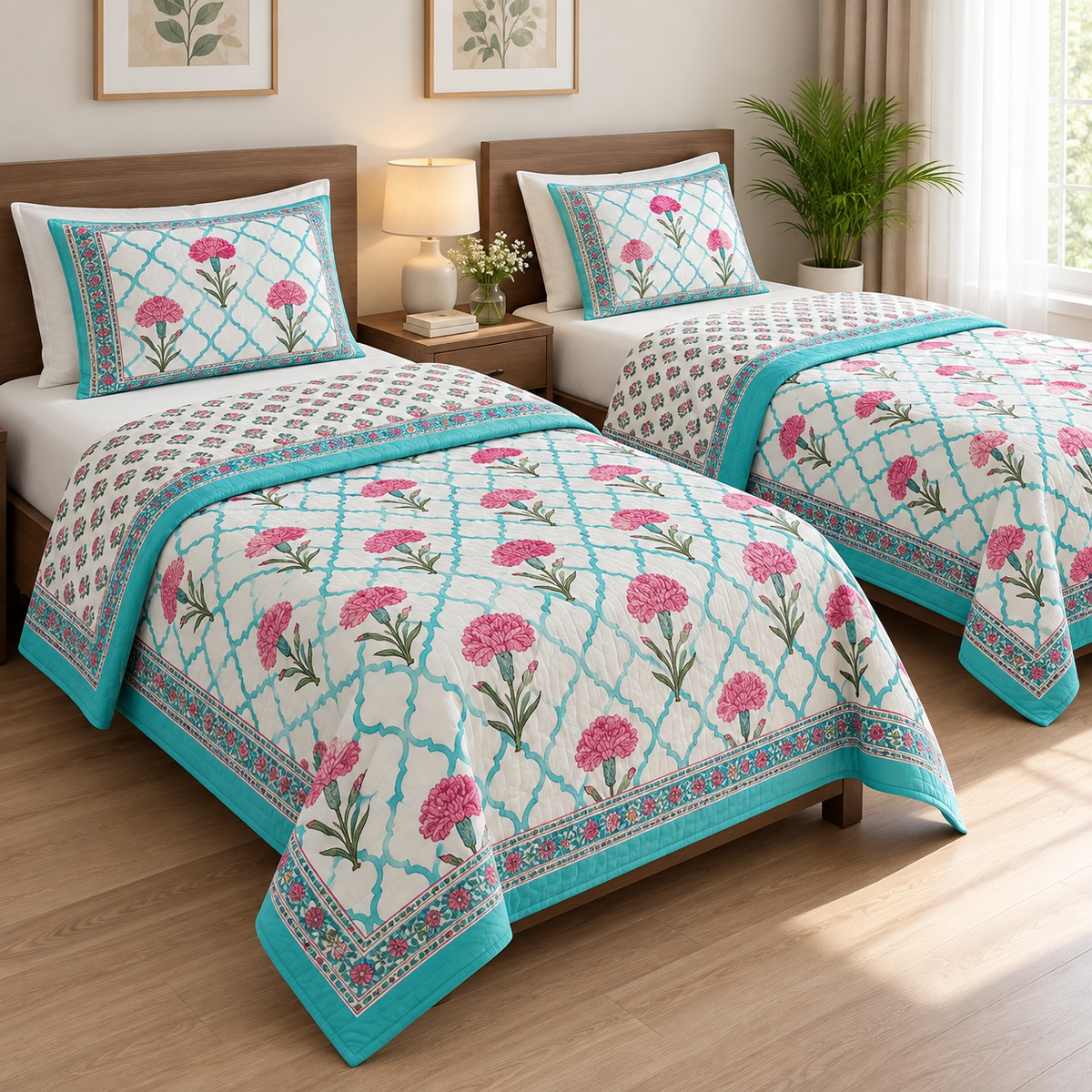 Pure Muslin Single Bed Dohar – Pack of 2 Product Code:- 55B195RKEH