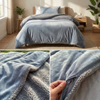 Luxury Sherpa Fleece Quilt Cover with Ultra-Soft Plush Finish – Single Bed